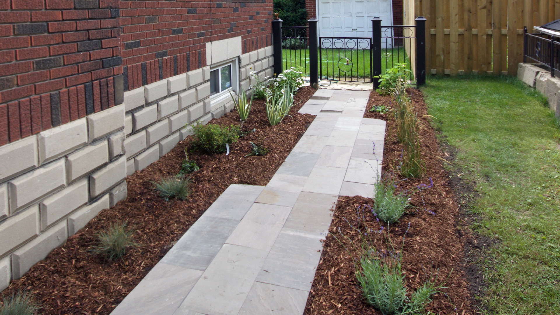 Stone steps and landscaping. Modern landscaping / hardscaping project in London Ontario.