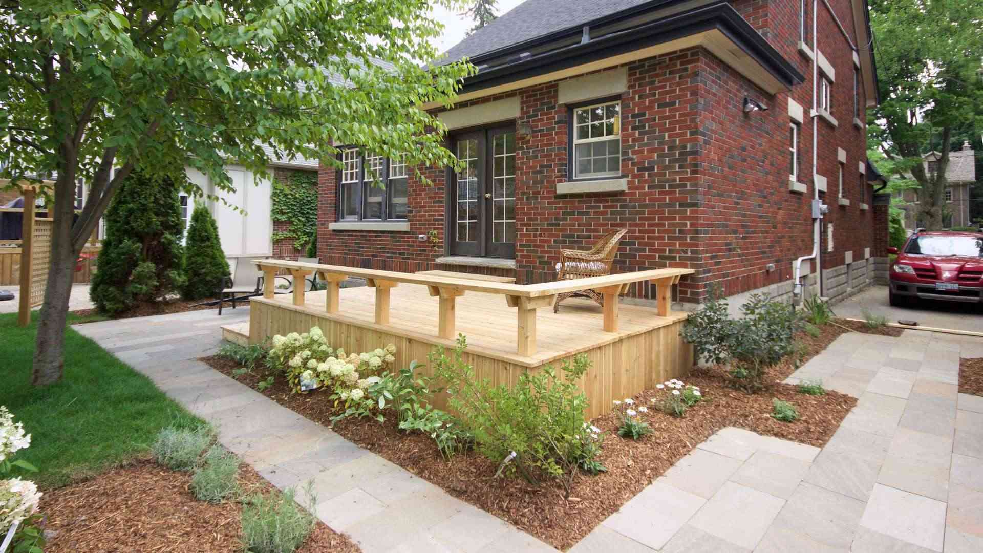 Natural landscaping project, hardscaping and stonework, a pond, London Ontario.